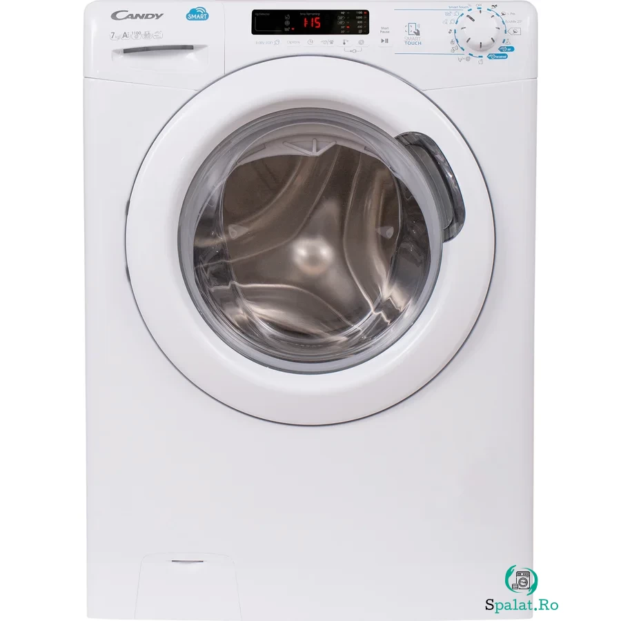 CANDY Masina de spalat rufe Candy CS4 1172D3 / 1-S, Slim, 7 kg, 1100 rpm, 2D display, NFC, SmartTouch, Clasa A +++, Alb la 1,370.99 lei ron