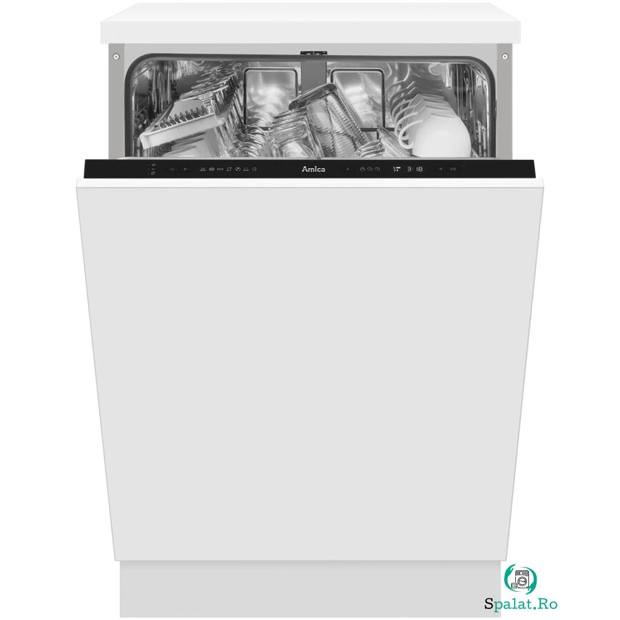 hansa Masina de spalat vase incorporabila Hansa ZIM627H, 14 seturi, 7 programe, Clasa E, 60 cm, Alb