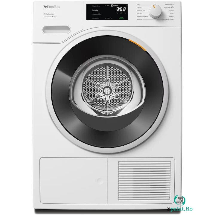 Miele Uscator de rufe Miele, EcoSpeed, 9kg, DirectSensor, SilenceDrum, DryCare 40, HygieneDry, Alb [12729710]