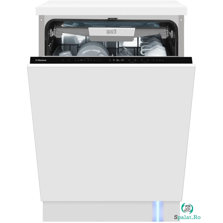 hansa Masina de spalat vase incorporabila Hansa ZIM669ELH, 14 seturi, 9 programe, Clasa C, 60 cm, Alb