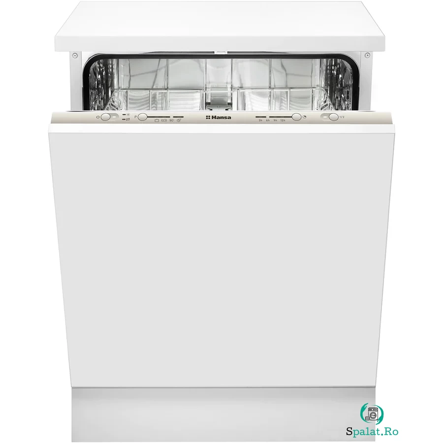 hansa Masina de spalat vase incorporabila Hansa ZIM634B, 60 cm, 12 seturi, 4 programe, 2 sertare, Clasa A++, ECO, Dedurizare, HalfLoad, Alb