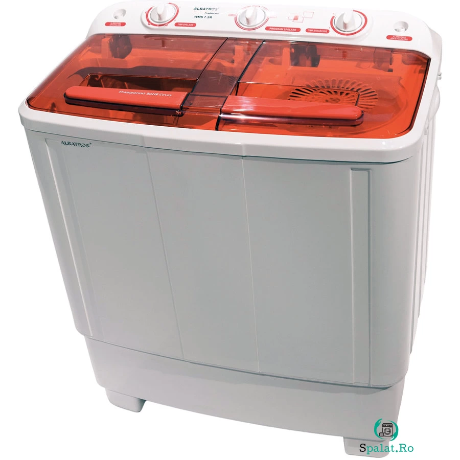 Masina de Spalat Rufe Semiautomata WMS 7.2R Capacitate spalare 6.8kg Capacitate Stoarcere 5.5Kg Alb