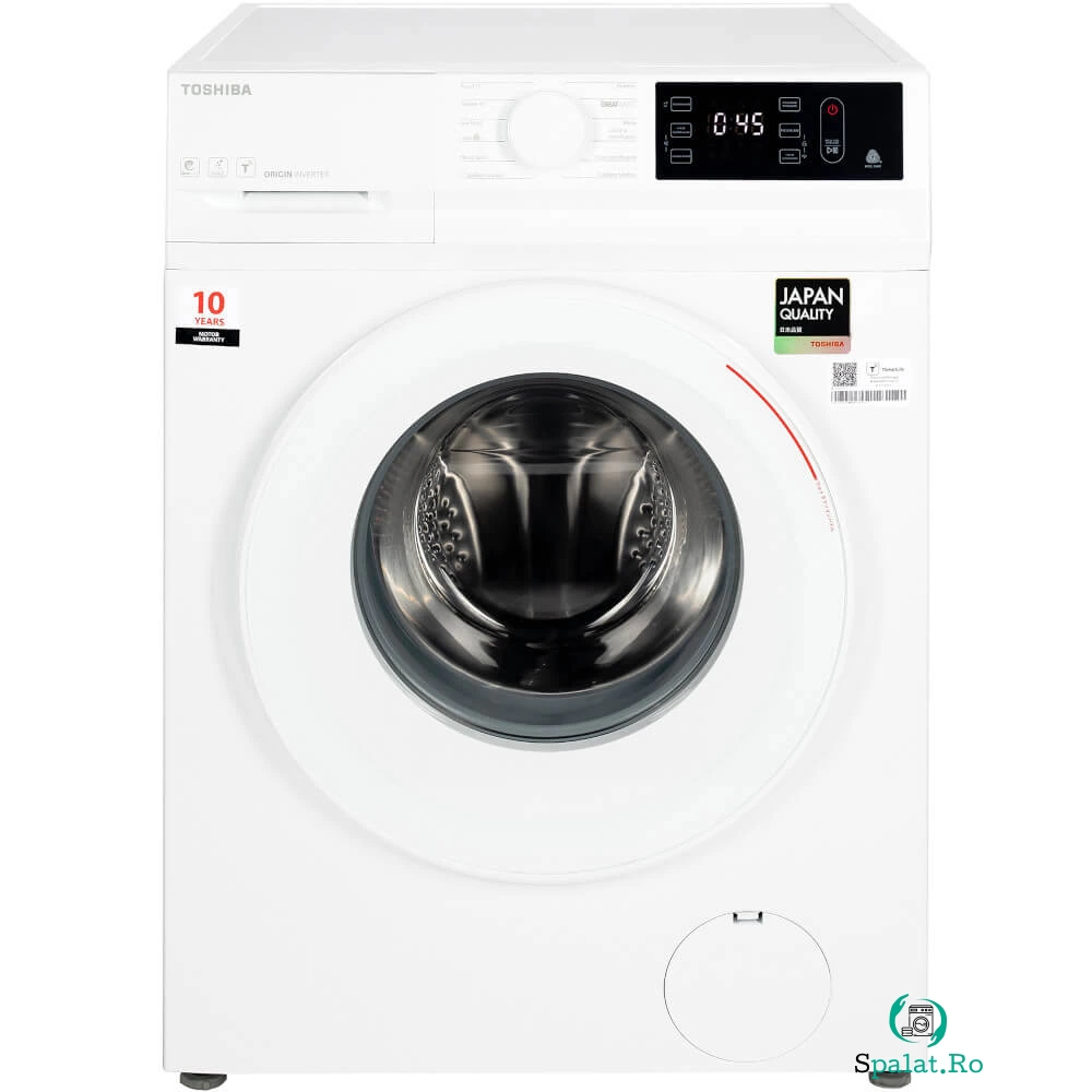 Masina de spalat rufe Toshiba TW-BL100A4, 1400 RPM, 9 kg, Display LED, Spalare cu abur, Functie Wi-Fi, Clasa B, Alb