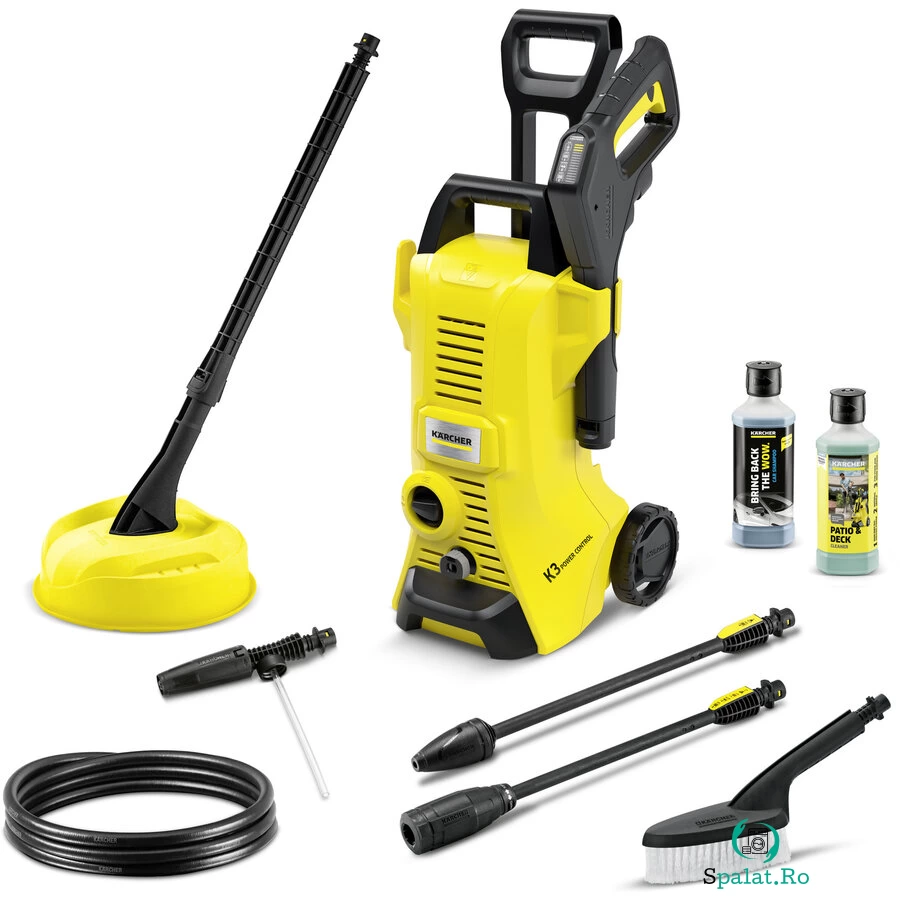 Aparat de Spalat cu Presiune K 3 Power Control Car & Home (1.676-105.0) cu Set Curatare Auto 1600W Galben/Negru