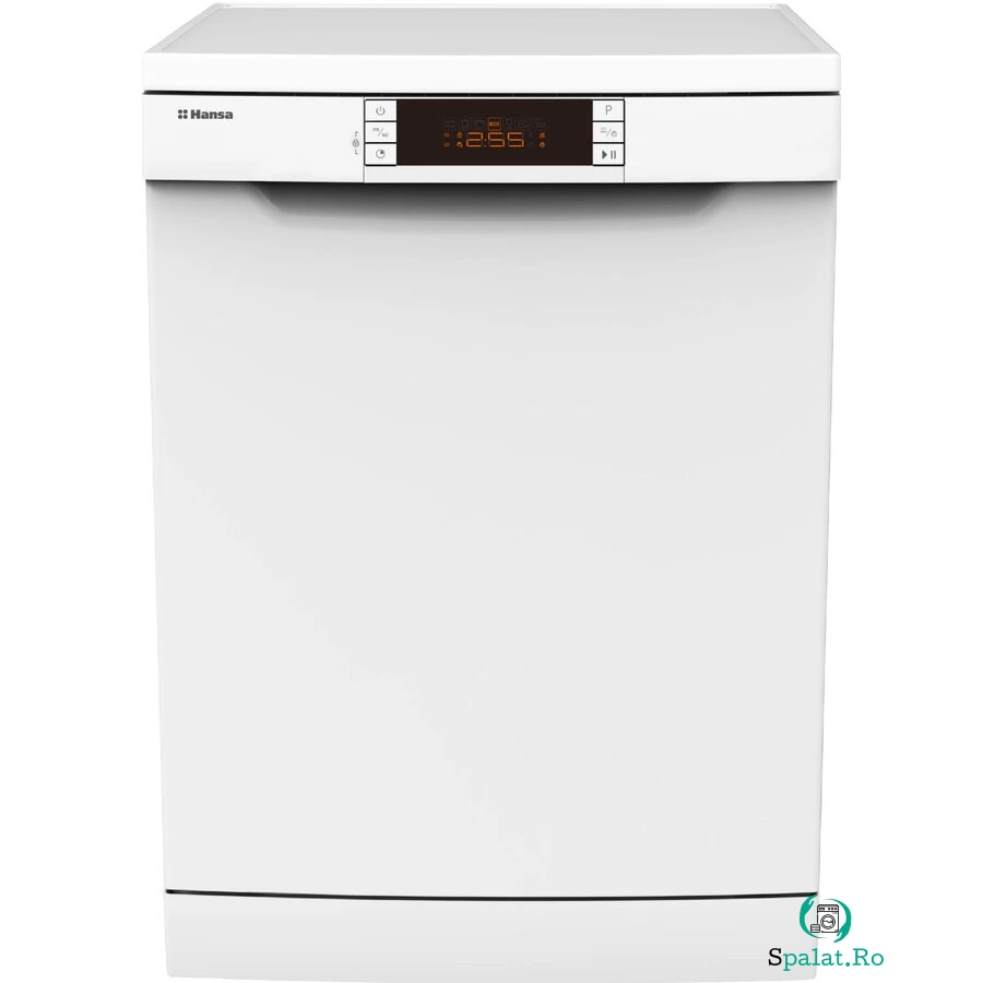 hansa Masina de spalat vase independenta Hansa ZWM 627 WEB, 14 seturi, 7 programe, Clasa E, ZoneWash, Start intarziat, Display LED, 60 cm, Alb
