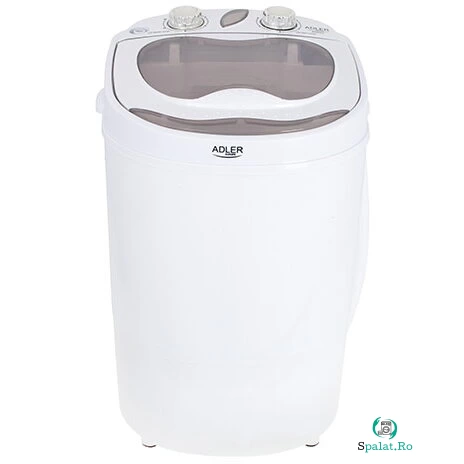 ADLER Mini masina de spalat rufe Adler AD 8055, capacitate 3kg, ideala pentru calatorii, camping sau vacanta, alb