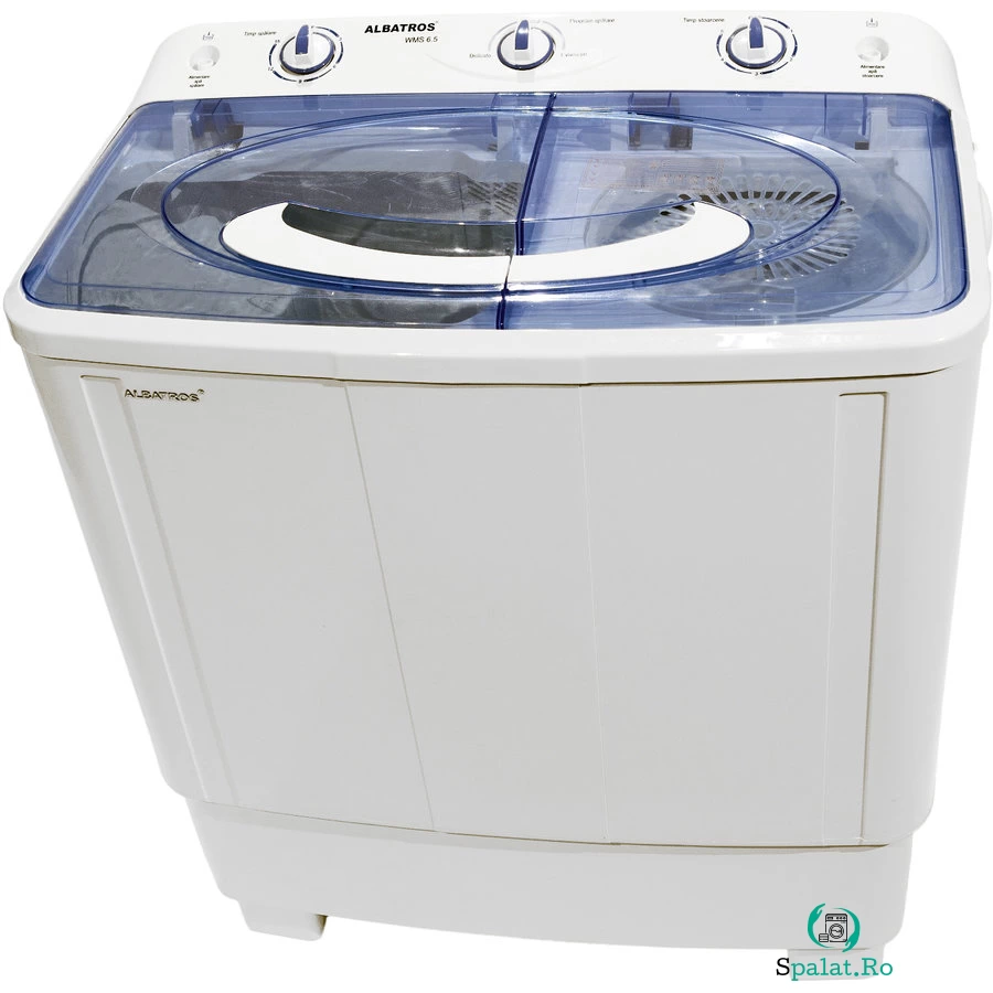 Masina de Spalat Rufe Semiautomata WMS 6.5 5.5kg/ 6.5Kg cu Storcator Alb
